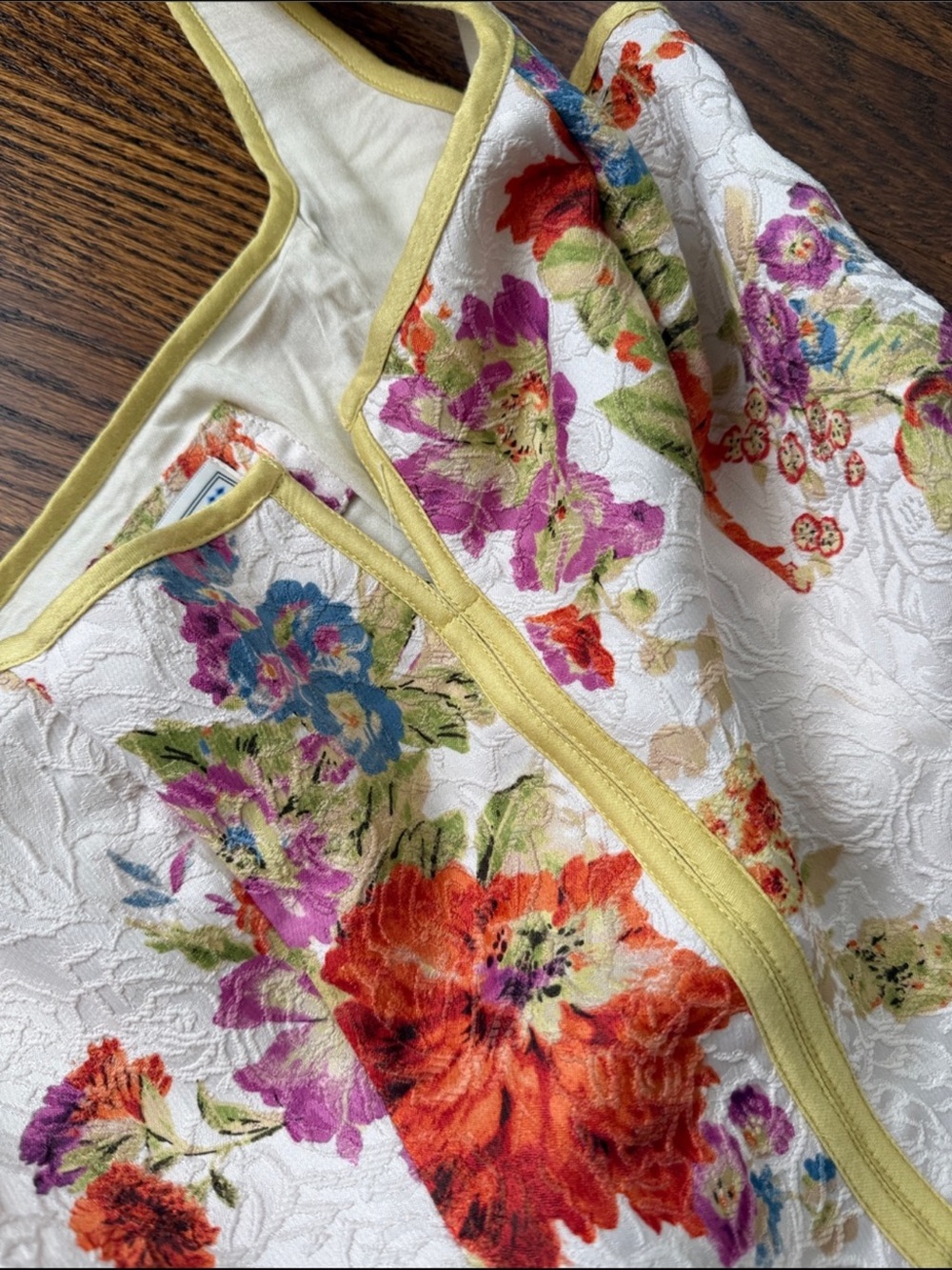 New Anthropologie Maeve Square-Neck Piped Floral Midi Dress Size S - Picture 6 of 8